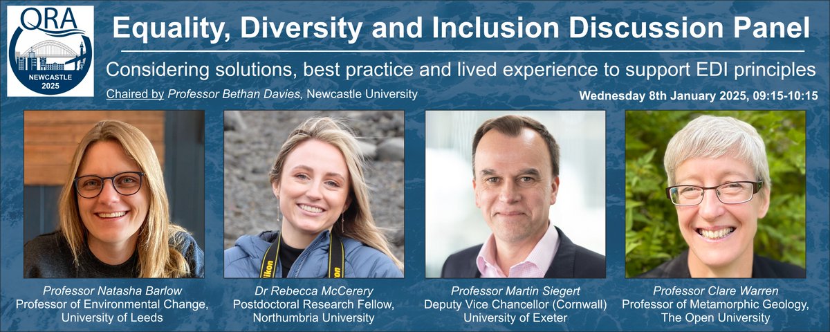 Christine Batchelor (@drcbatchelor) on Twitter photo The meeting will also include a forward-looking EDI session, where our panellists will discuss best practices in Quaternary research and fieldwork.
<a href="/ProfTashaBarlow/">Natasha Barlow</a> <a href="/Becky_McCerery/">Rebecca McCerery</a> @mjsiegert <a href="/geologyclare/">Clare Warren</a>
5/6 The meeting will also include a forward-looking EDI session, where our panellists will discuss best practices in Quaternary research and fieldwork.
<a href="/ProfTashaBarlow/">Natasha Barlow</a> <a href="/Becky_McCerery/">Rebecca McCerery</a> @mjsiegert <a href="/geologyclare/">Clare Warren</a>
5/6