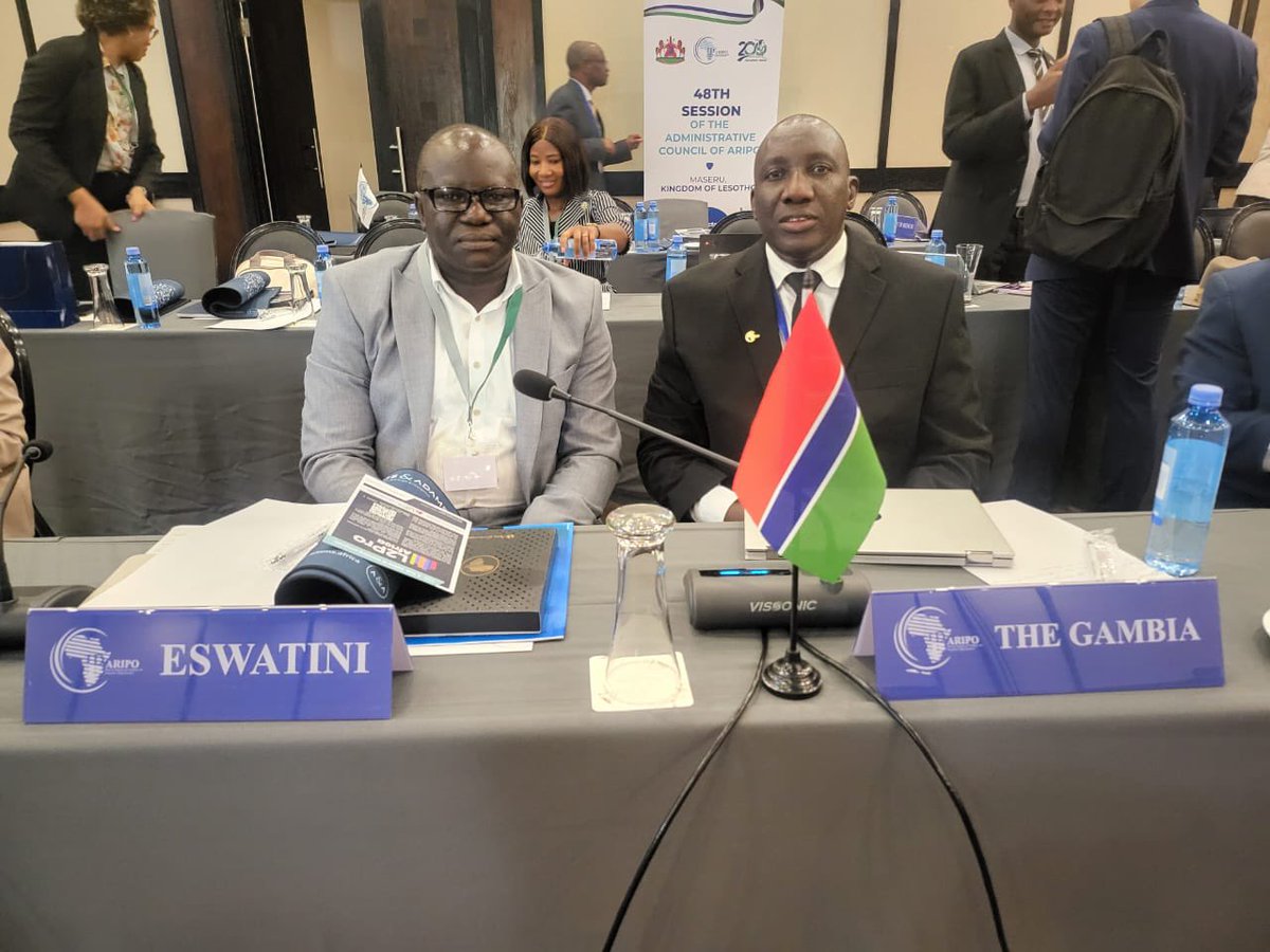 The Registrar General, Abdoulie Colley, and the Registrar of Deeds and Marriages, Serign Bamba Jabbie, are presently attending the 48th Session of the ARIPO Administrative Council in the Kingdom of Lesotho.