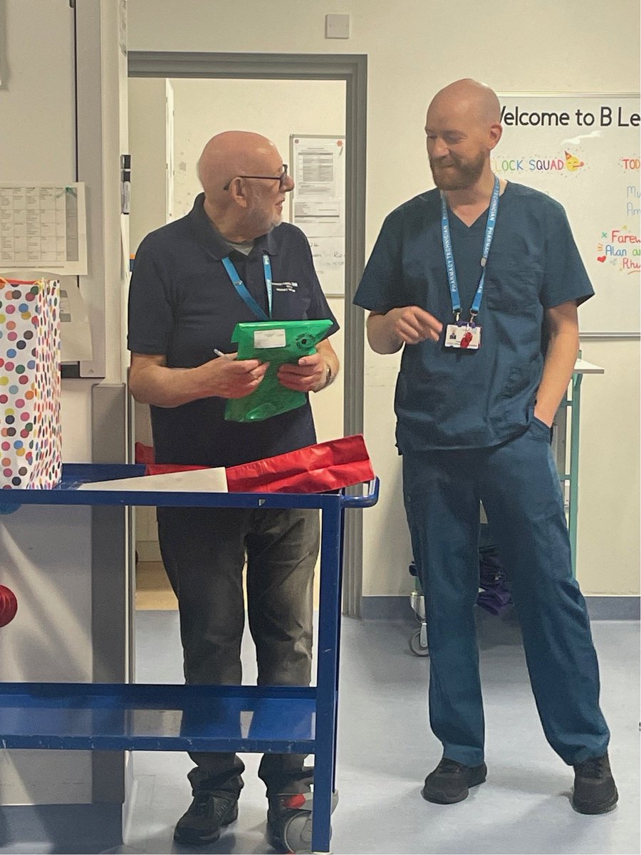 Last week, we celebrated Volunteer Alan who has parked his delivery trolley after 18 years at <a href="/PHU_NHS/">Portsmouth Hospitals University NHST</a>.

Alan said he 'Loved volunteering in the pharmacy. They treat me like one of the team.'

We are grateful to Alan and the time he has given to PHU. We wish him all the best🥰