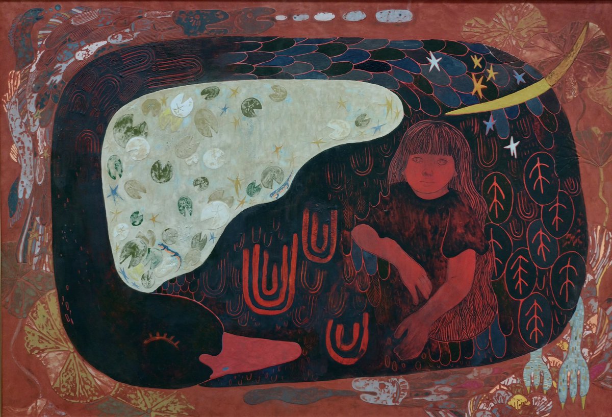 kokoro1990s's tweet photo. 〈流線〉

1620mm×1120mm
土佐麻紙・岩絵具

第51回創画展に出品しました🦢 https://t.co/DwIz32a8Nl