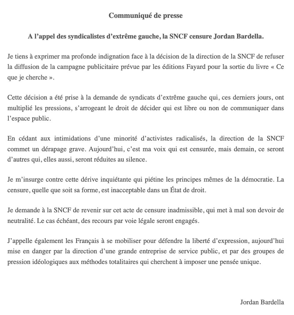Jordan Bardella tweet media