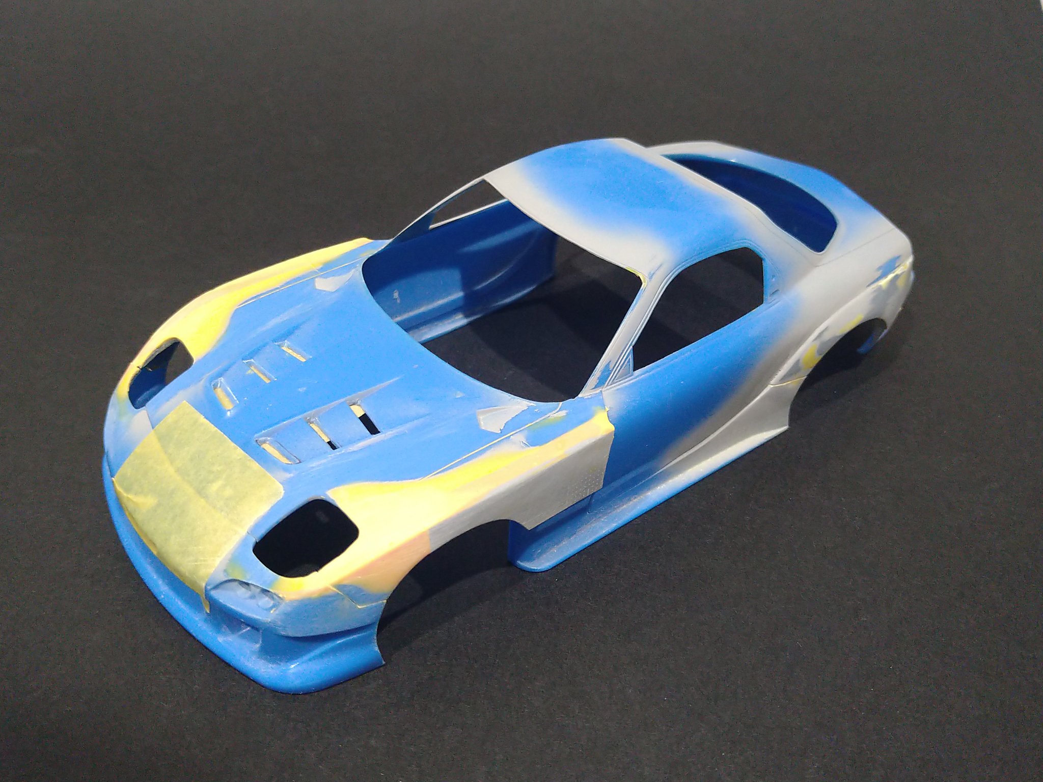 雨宮FD3S オーバーフェンダー仕様 コムサグレー/艶消しクリア