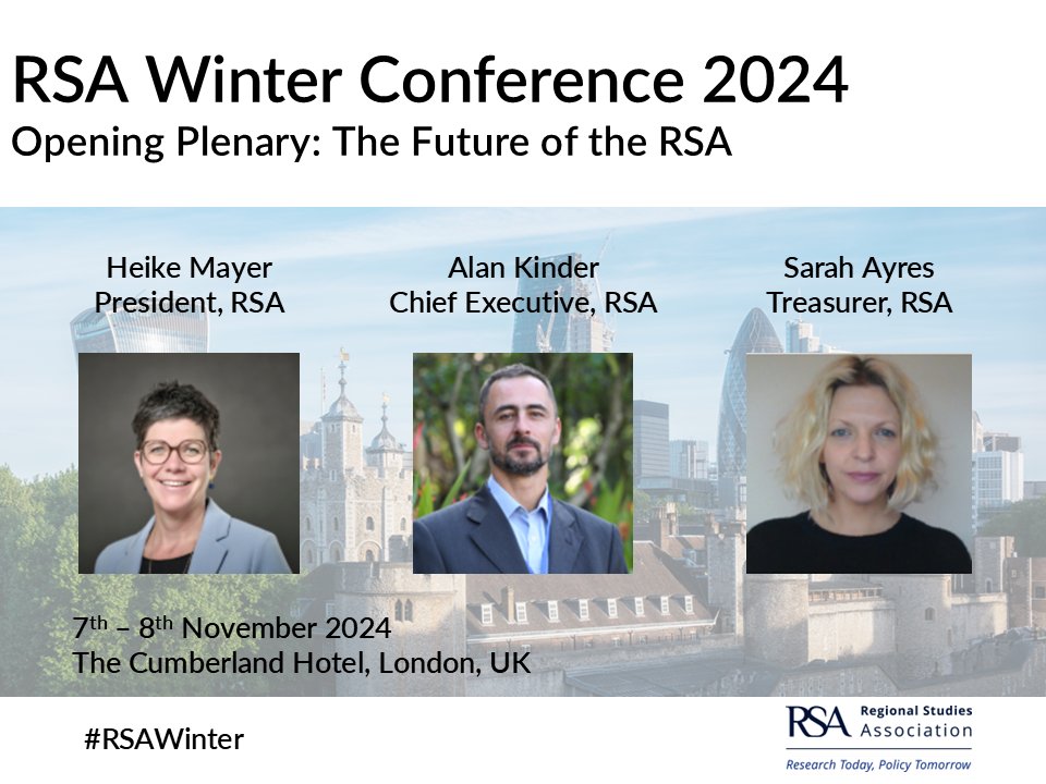 regstud's tweet image. 🌟Ten days until RSA Winter Conference 2024 🌟

➡️Driving Regions Forward: Transitioning to Brighter Regional Futures
⏰7-8 November, London, UK

For more information, view the full programme and to register:

🛜 bit.ly/WCRSA24

🔁