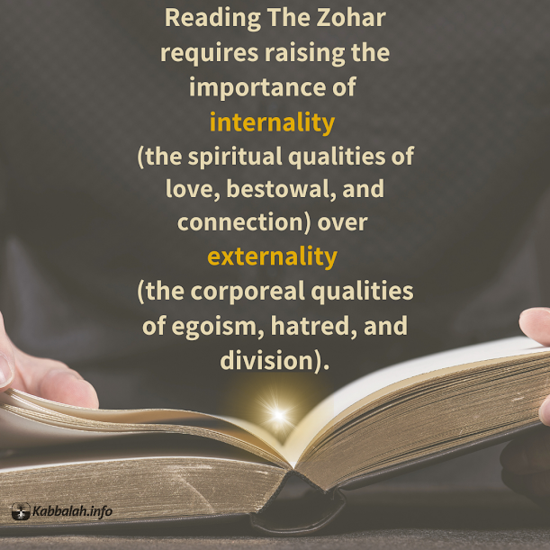 Kabbalahinfo's tweet photo. Reading The #Zohar requires raising the importance of #internality over #externality.

To learn more about #kabbalah, join a free online course at KabU >>  https://t.co/qHCYtqkPCK

#love #bestowal #connection #egoism #hatred #division https://t.co/UOd7LAqstt