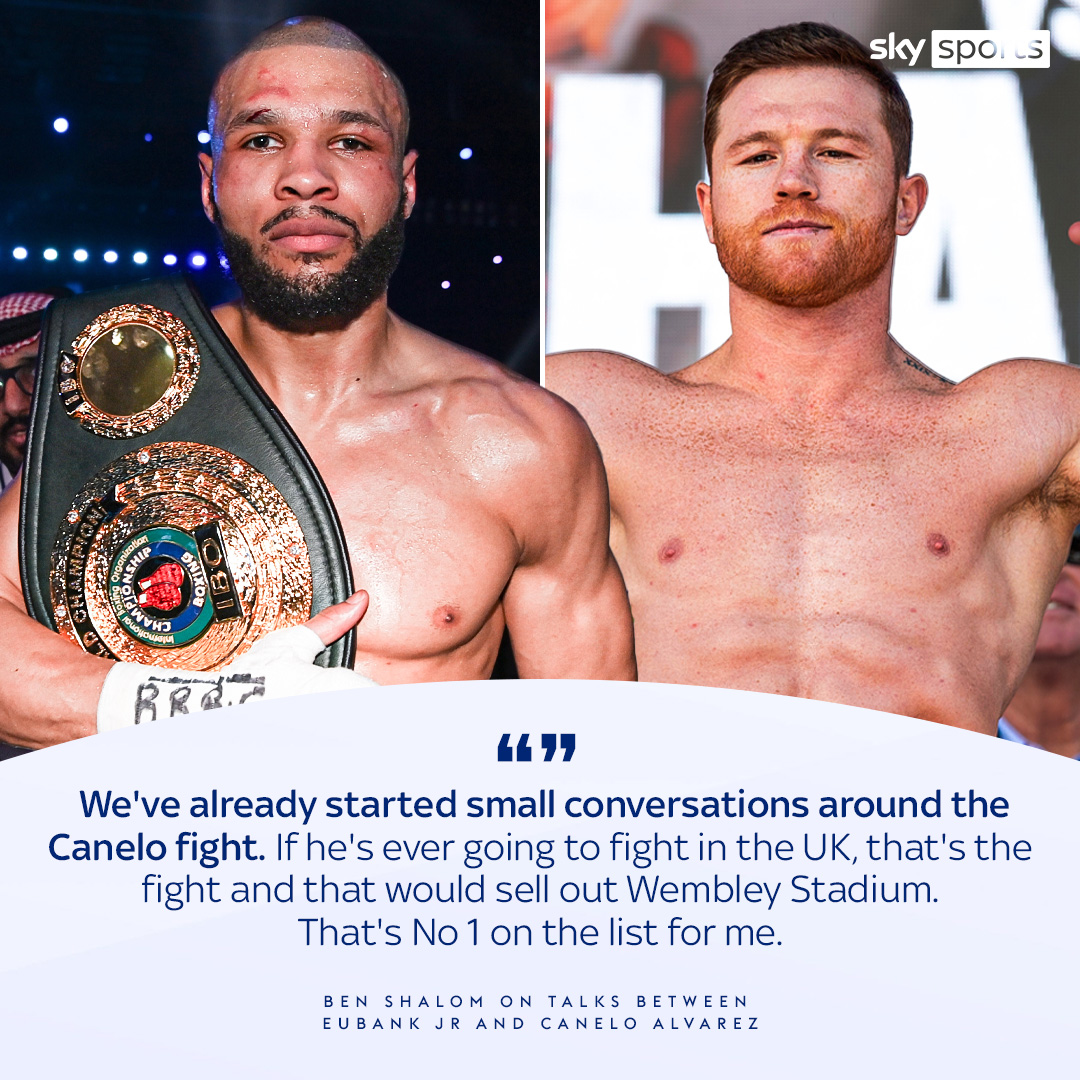 SkySportsBoxing's tweet photo. ‼ Talks have restarted for Chris Eubank Jr to fight Canelo Alvarez https://t.co/ty1gJj9GJ7