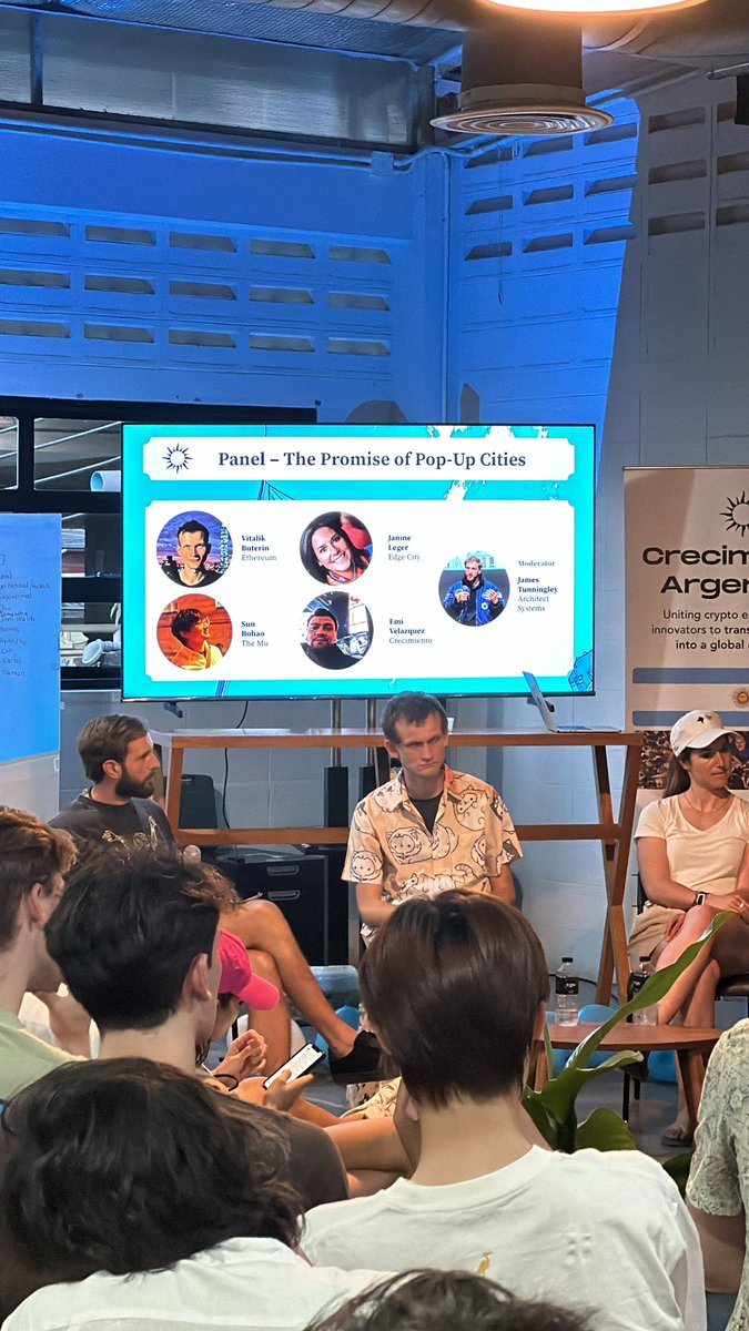 francescoswiss's tweet photo. So interesting now 🔥⬇️

What are the promises of Pop-up Cities with @JanineLeger from @JoinEdgeCity , @VitalikButerin from @ethereum, @sun_bohan from @themu_xyz , Emi from @crecimientoar and @J_Tunningley modding

What is happening in the next 10 years? https://t.co/yj25MXYpTJ