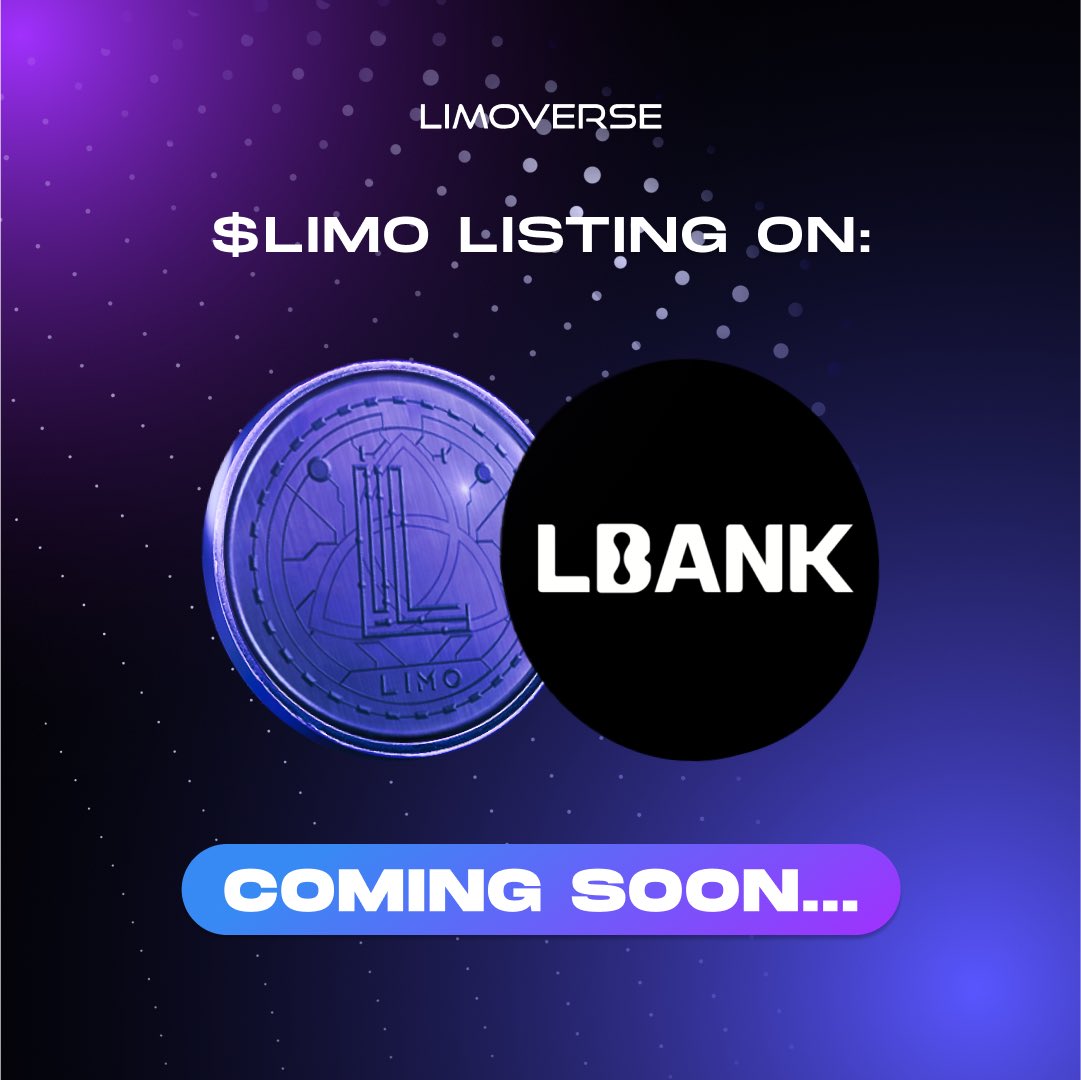 limoverseglobal's tweet photo. Big News! 🚨

$LIMO is officially set to list on @LBank_Exchange!

📅 Date: 29th October
⏰ Time: 11:00 UTC

This marks another step forward for Limoverse, expanding our reach and making $LIMO more accessible to everyone. https://t.co/qHFocnQW4k