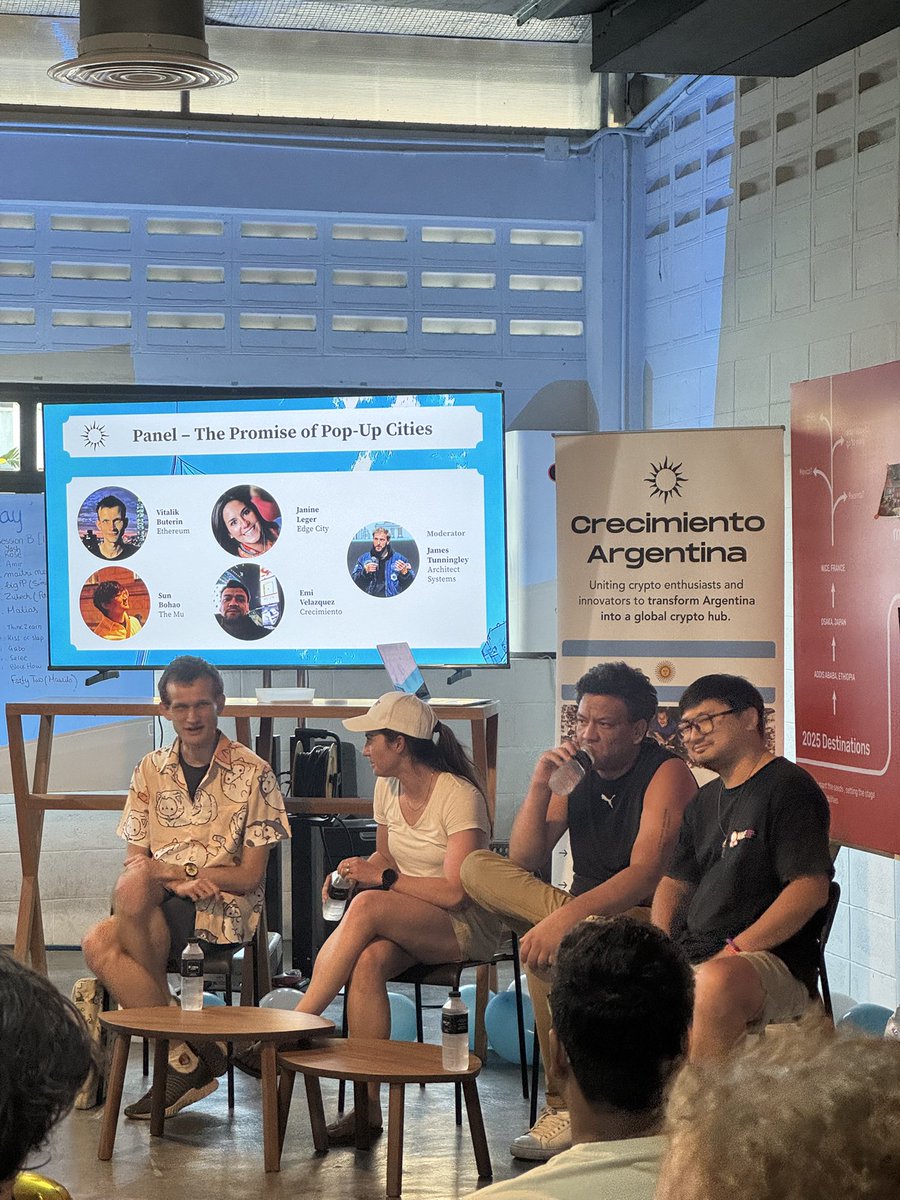 web3hubkas's tweet photo. Exploring the future of #PopUpCities with inspiring minds! 🚀

Discussing the future of #PopUpCities, the differences they create, and the journey towards mass adoption. Currently at the @themu_xyz hosted panel, exploring how we can build the cities of tomorrow with blockchain!

Honored to be part of the conversation on building cities of tomorrow with the power of blockchain! @JoinEdgeCity 

@VitalikButerin @JanineLeger @sunbh_eth @emivelazquez6 @J_Tunningley

#Web3 #CryptoCities #Innovation