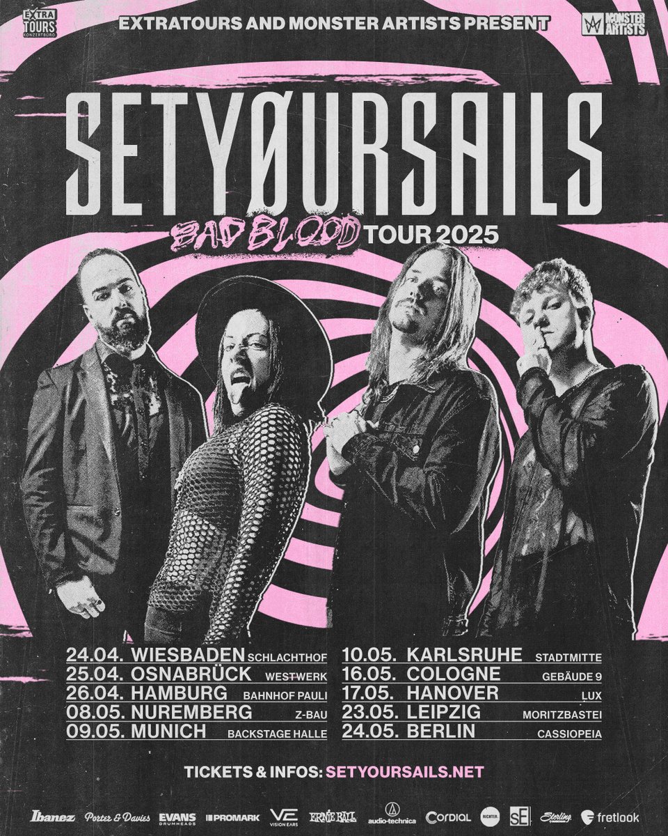 NapalmRecords's tweet photo. German Metalcore Outfit SETYØURSAILS Drops Gripping Official Music Video for “Dangerous”! 🤘🎶
⚫ Very First Headline Tour Announced for Spring 2025!
⚫ Watch the video: https://t.co/vK548KnqdS https://t.co/Yg9rzdbinj