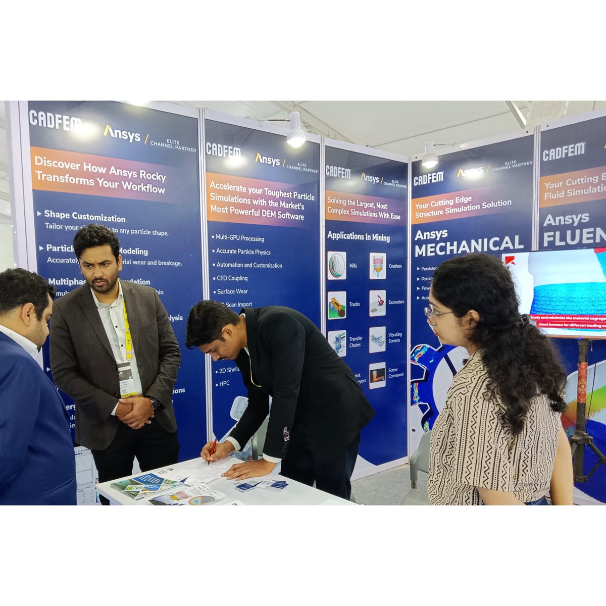 cadfem_in's tweet photo. Celebrating Success at IMME 2024: Pioneering the Future of Mining Technology!

Looking forward to empowering even more mining projects with cutting-edge technology.

#CADFEMIndia #IMME2024 #MiningInnovation #MiningTechnology #SimulationSolutions https://t.co/6VLIGB4lUe