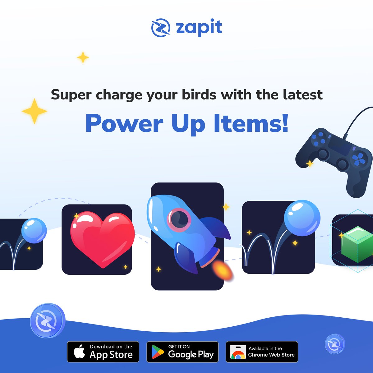 zapit_io's tweet image. 🐦Zappy Bird New Flight Update🐦

The wait is finally over!
Introducing game changing NFT birds and power ups. Match unique bird abilities to your playstyle, build unstoppable combos, and soar past the competition!

Head over to Zapit to try/buy the birds now!

Buy Now!