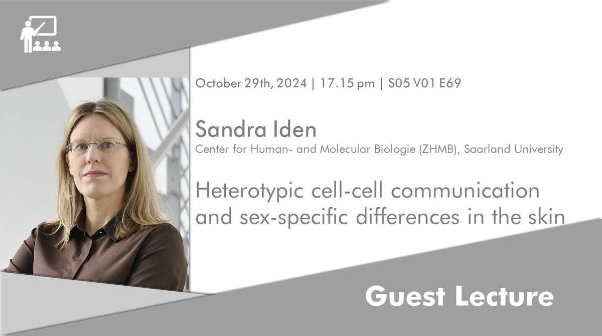CRC 1430 (@crc1430) on Twitter photo We're happy to welcome Sandra Iden <a href="/iden_lab/">Iden lab</a> from <a href="/Saar_Uni/">Universität Saarland</a> to our <a href="/crc1430/">CRC 1430</a> and 'Sex and Gender in the Life Sciences' seminar series <a href="/unidue/">Uni Duisburg-Essen @unidue.bsky.social</a> tomorrow, October 29th. Looking forward to an insightful talk—see you there! #SexGenderUDE #SexAndGenderInBiologyAndMedicin We're happy to welcome Sandra Iden <a href="/iden_lab/">Iden lab</a> from <a href="/Saar_Uni/">Universität Saarland</a> to our <a href="/crc1430/">CRC 1430</a> and 'Sex and Gender in the Life Sciences' seminar series <a href="/unidue/">Uni Duisburg-Essen @unidue.bsky.social</a> tomorrow, October 29th. Looking forward to an insightful talk—see you there! #SexGenderUDE #SexAndGenderInBiologyAndMedicin