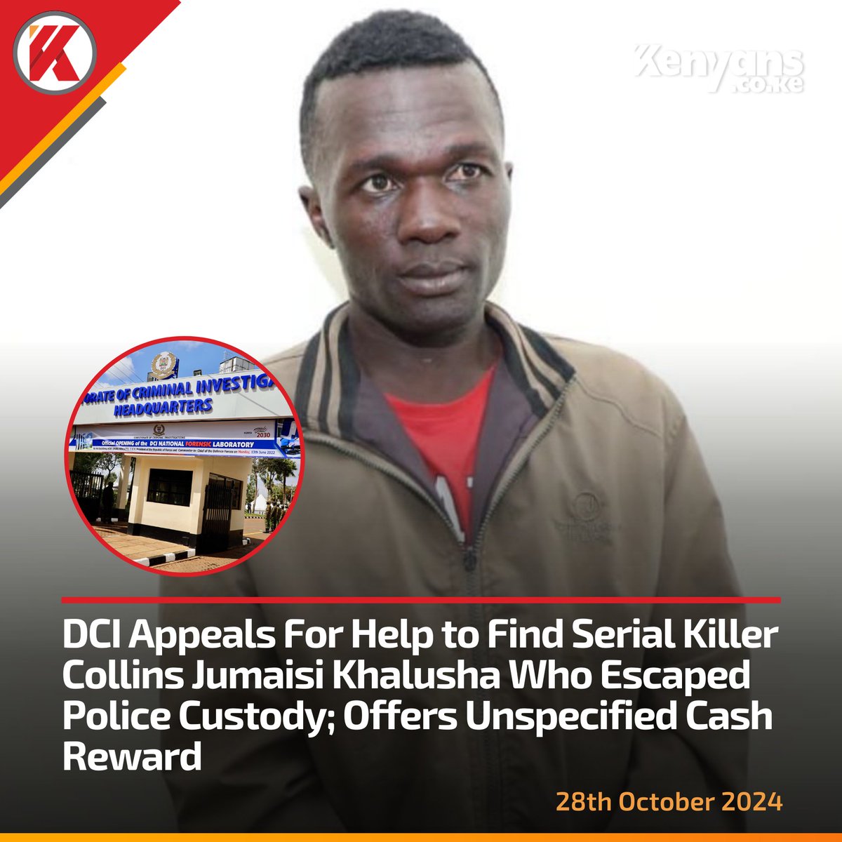 kiliambiti's tweet photo. DCI promises lots of cash and goodies if you show them where this serial killer is hiding.
Farouk Kibet|M-pesa
Madam president|Murima
Martha Karua|Babu Owino
Alfred Mutua|Kikuyus
#ClinicallyCorrupt https://t.co/waqT16TcX6