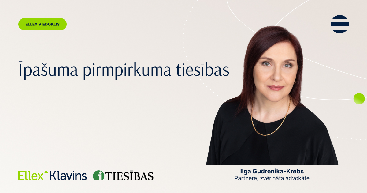 Ellex_Klavins's tweet photo. Ellex Kļaviņš partnere un zvērināta advokāte Ilga Gudrenika-Krebs sniedz viedokli par tēmu “Īpašuma pirmpirkuma tiesības”. 🏛️
🟢Lasīt rakstu: https://t.co/WwRRKxyz6p
#ellexviedoklis #ellex https://t.co/ZaDYujO1HA