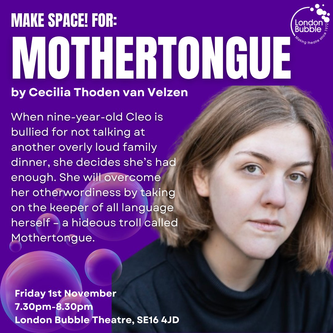 In the building this week... Welcoming Cecilia to #MakeSpaceFestival 

London Bubble is providing 6, underserved, early-career artists with free rehearsal space to start developing new work. 

Book FREE tickets to a sharing of new work #Mothertongue -tinyurl.com/5c6p4fe6