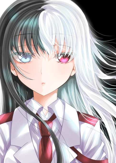 うちのこ白黒モノトーン娘#オリジナル #うちの子 #創作キャラ 