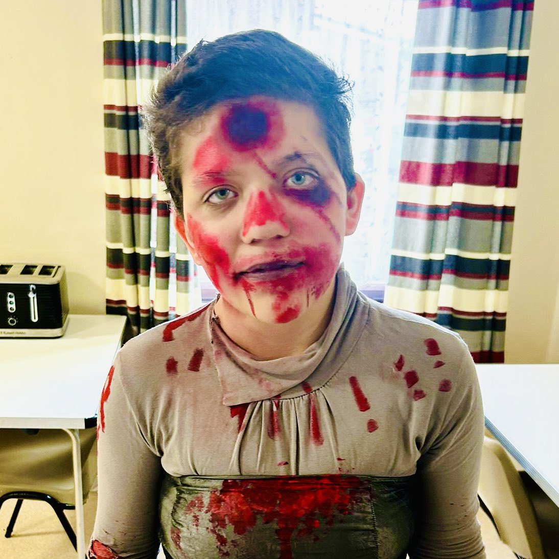 Just another day at our Rawling Way Zombie site. Kinga is ready for her Halloween party at <a href="/TheWarrenYP/">The Warren Youth Project</a> you look great Kinga