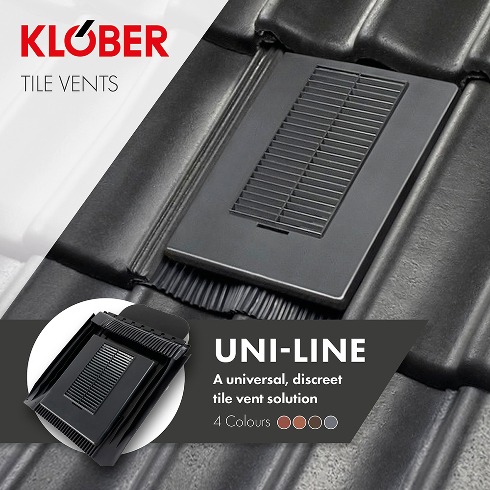 KloberLtd's tweet photo. Looking to ventilate effectively without compromising your roof's aesthetic? Discover our UNI-LINE tile vent. Ideal for soil and ventilation pipes, and mechanical extraction systems, it supports effective ventilation without a breathable membrane.  

Call us on 01332 813050 https://t.co/wGbqEogB7h