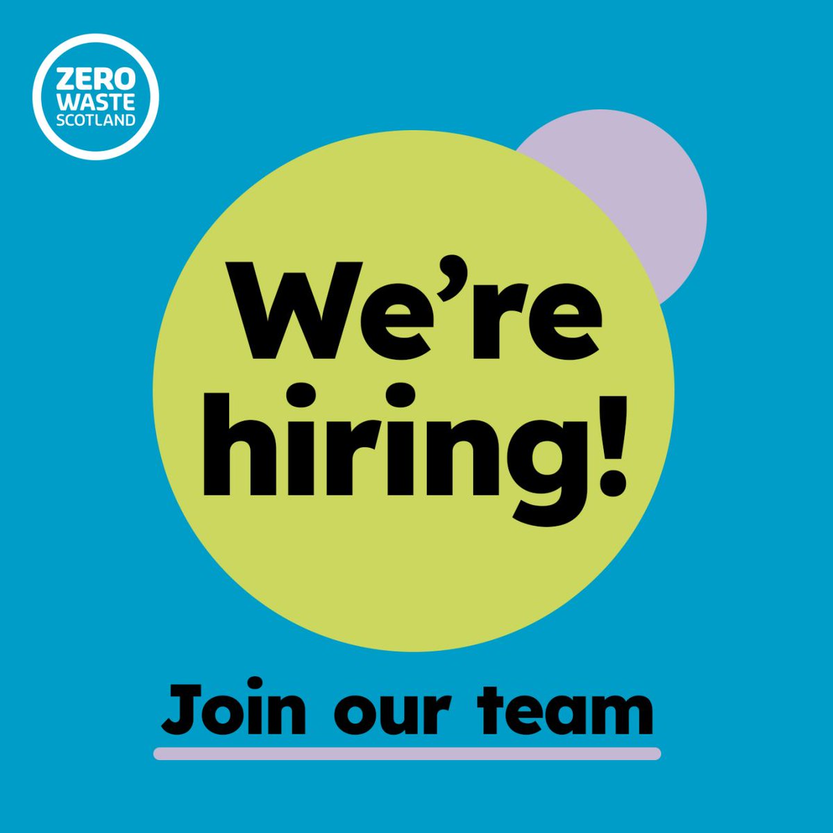 📣 WE’RE HIRING | Various roles 📣
 
We're looking for a number of specialists to join the team at Zero Waste Scotland, working across a variety of departments within the organisation.
 
For more information and to apply: zerowastescotland.ciphr-irecruit.com/Applicants/vac…