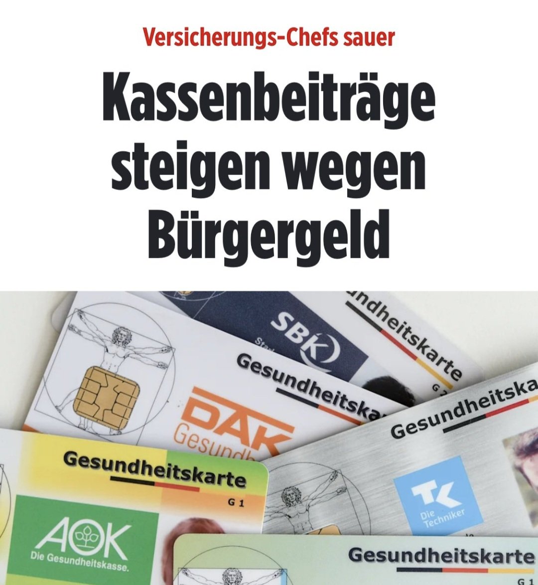 Dieser Dreh war zu erwarten. Die #Kassenbeiträge steigen aber nicht wegen des #Bürgergeld|s, sondern weil sich der Finanzminister weigert, versicherungsfremde Leistungen aus Steuern zu bezahlen. Ist übrigens auch ein nicht umgesetztes Versprechen aus dem #Koalitionsvertrag.