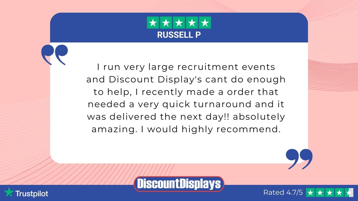 displayexperts's tweet image. ✨Testimonial✨

Thank you to Russell for leaving a great 5-star review!  Head over to our bio and follow our Trustpilot link to let us know your experience.

#discountdisplays #trustpilot #excellentrating #customerservice