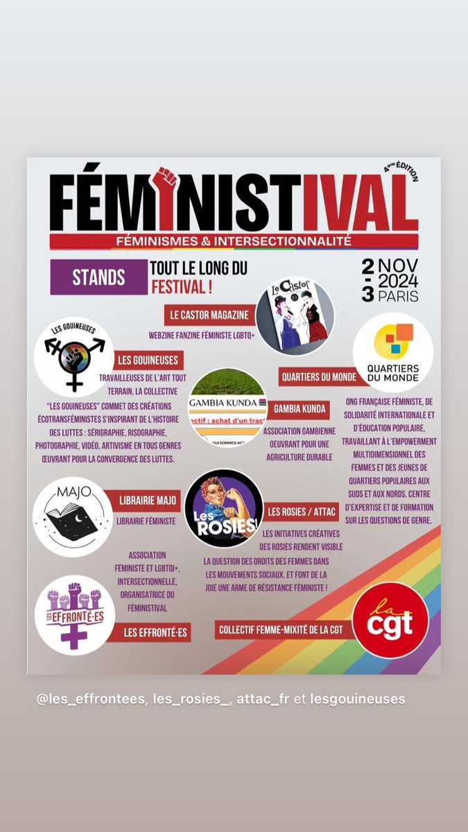 Les Rosies (@lesrosies) on Twitter photo 🟣 Réservez vos billets de soutien
Feministival <a href="/efFRONTees/">Les effronté·es</a>
📆 Samedi 2 et dimanche 3 novembre
📍à la Belleviloise
#Feministival
helloasso.com/associations/l… 🟣 Réservez vos billets de soutien
Feministival <a href="/efFRONTees/">Les effronté·es</a>
📆 Samedi 2 et dimanche 3 novembre
📍à la Belleviloise
#Feministival
helloasso.com/associations/l…