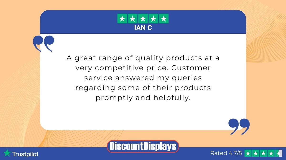 displayexperts's tweet image. ✨Testimonial✨

Thank you to Ian for leaving a fantastic 5-star review!  Head over to our bio and follow our Trustpilot link to let us know your experience.

#discountdisplays #trustpilot #excellentrating #customerservice