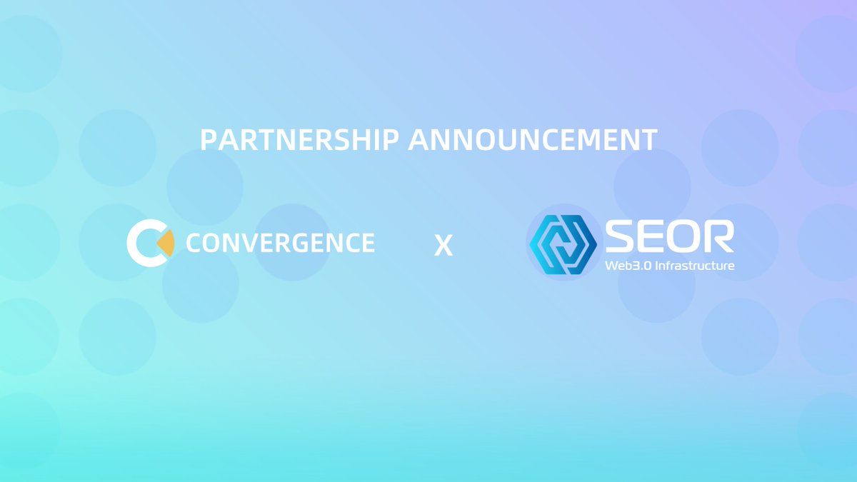 SEOR Network (@seor001) on Twitter photo 🚀 Exciting news! SEOR is thrilled to announce our partnership with <a href="/ConvergenceFin/">Convergence Finance</a>, the revolutionary AI-Enabled Trading Algorithm Platform!
🤝As the next generation of decentralized Web3.0 application technology infrastructure, we’re excited to see <a href="/ConvergenceFin/">Convergence Finance</a> integrate 🚀 Exciting news! SEOR is thrilled to announce our partnership with <a href="/ConvergenceFin/">Convergence Finance</a>, the revolutionary AI-Enabled Trading Algorithm Platform!
🤝As the next generation of decentralized Web3.0 application technology infrastructure, we’re excited to see <a href="/ConvergenceFin/">Convergence Finance</a> integrate