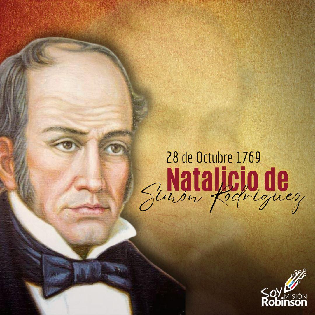 Se cumplen 255 años del natalicio de Simón Rodríguez, insigne maestro y pensador precursor de la educación liberadora en América Latina. La Patria honra su vida y obra de visión vanguardista y compromiso con la emancipación intelectual.

¡Hoy llevamos su nombre!

<a href="/NicolasMaduro/">Nicolás Maduro</a>