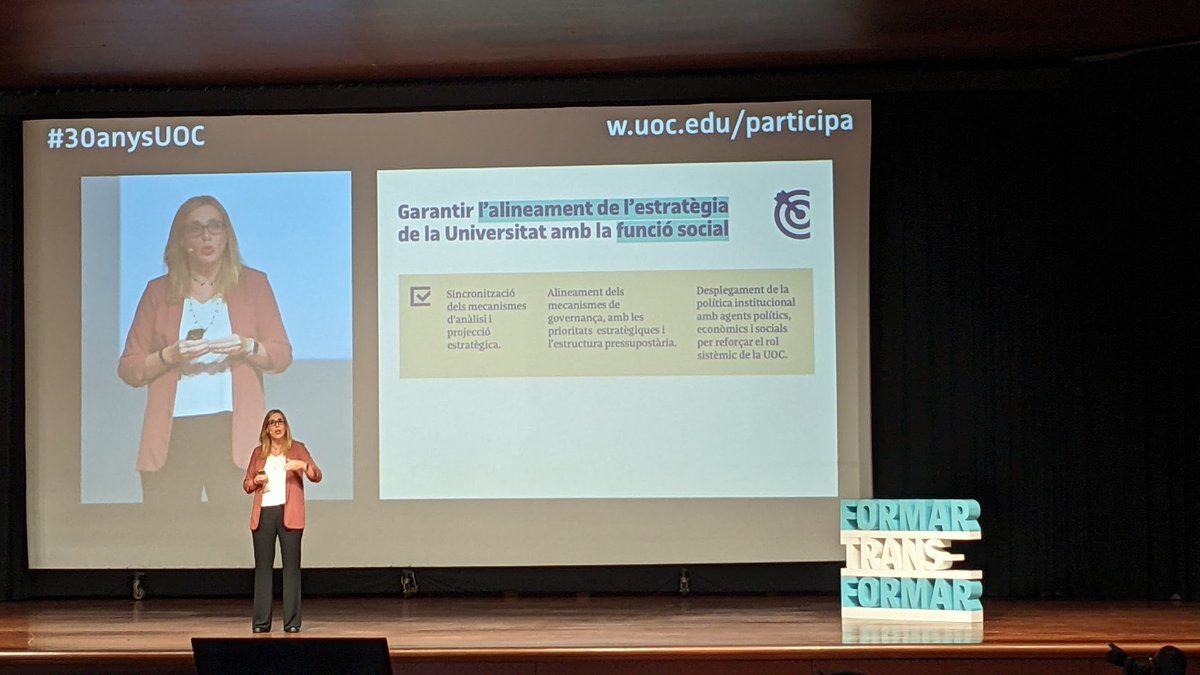 UOCciudad's tweet photo. Aquest és el camí: Garantir l'alineament de l'estratègia de la Universitat amb la funció social
#SomUOC #30anysUOC #UOCCiudades25 https://t.co/qaZiSLWU2p