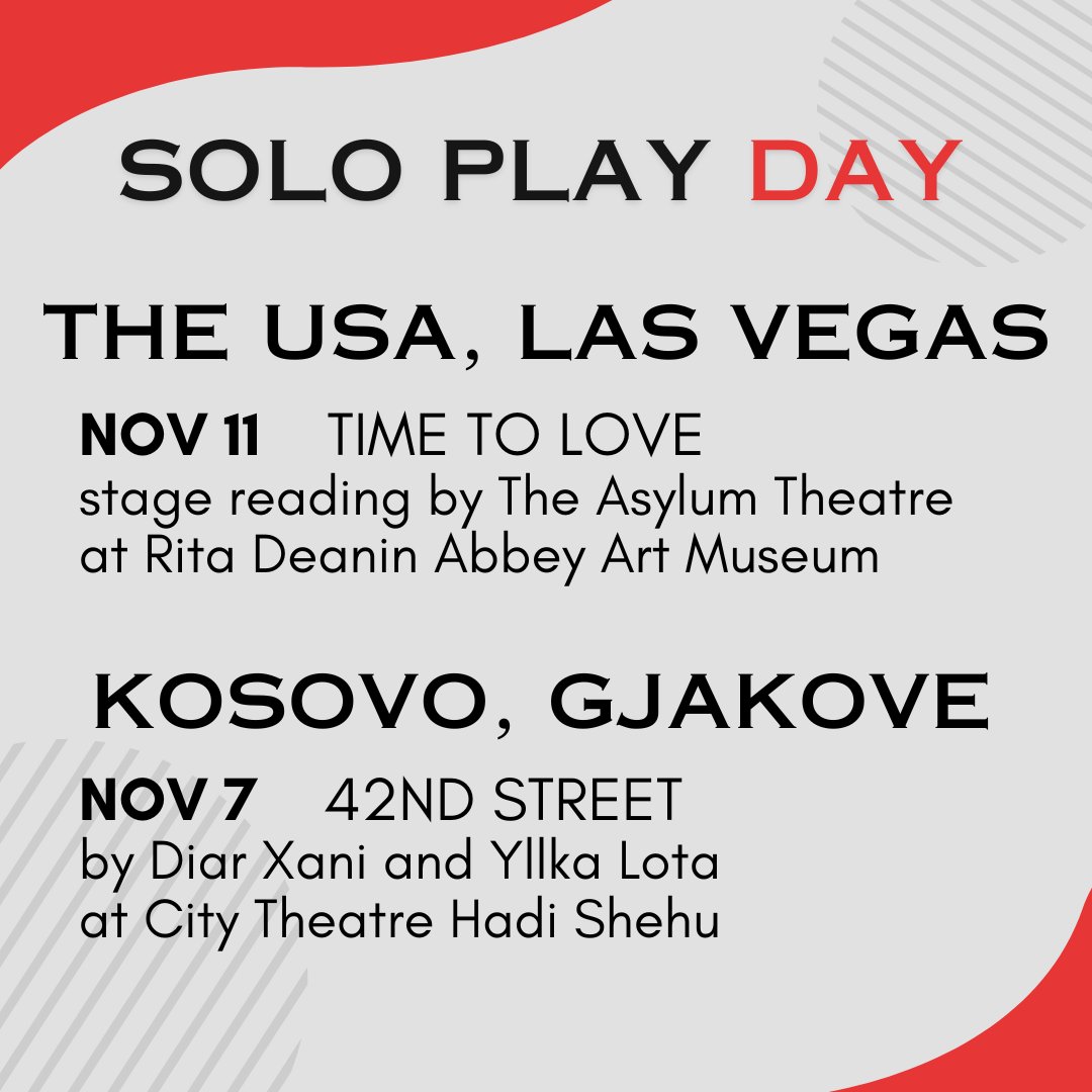 WEST: World of English Speaking Theatres (@west_theatres_a) on Twitter photo SoloPlayDay International Program is here! 🥳
5 countries 🇺🇦🇬🇧🇺🇸🇳🇿🇽🇰
20 events 🤩
monodrama performances, stage readings, workshops - and so much more!
<a href="/BaronsCourt_W14/">Barons Court Theatre</a> <a href="/TheAsylumVegas/">The Asylum Theatre</a> <a href="/ProenglishT/">ProEnglish Theatre of Ukraine</a> SoloPlayDay International Program is here! 🥳
5 countries 🇺🇦🇬🇧🇺🇸🇳🇿🇽🇰
20 events 🤩
monodrama performances, stage readings, workshops - and so much more!
<a href="/BaronsCourt_W14/">Barons Court Theatre</a> <a href="/TheAsylumVegas/">The Asylum Theatre</a> <a href="/ProenglishT/">ProEnglish Theatre of Ukraine</a>
