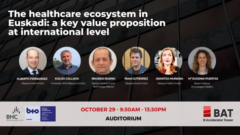¡Mañana tenemos una cita clave en BAT!
 En la mesa redonda "El ecosistema de salud de Euskadi: Una propuesta de valor en el contexto internacional", nuestra compañera María Eugenia Puertas, compartirá su visión junto a otros destacados panelistas. ¡No te lo pierdas! #HealthTech