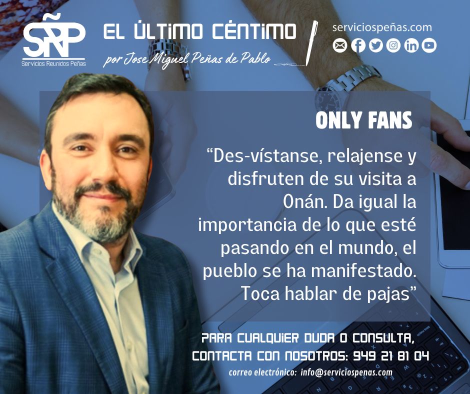 🔵 | OPINIÓN |

✍️ Nuestro CEO, <a href="/JoseMiGuada/">JoséMi Peñas</a>, hace un análisis en su columna de <a href="/NuevaAlcarria/">Nueva Alcarria</a> titulada 'Only Fans' sobre el peso que tiene la pornografía en la economía de nuestra sociedad.

👥 Una colaboración como secretario del <a href="/CEMADSeccGuada/">CEMAD - Guadalajara</a>
👇
nuevaalcarria.com/articulos/only…