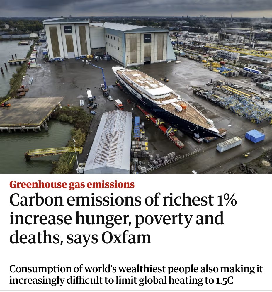 SHOCKING 🚨: world's 50 richest billionaires produce on average more CO2 in UNDER THREE HOURS than the average British person does in their ENTIRE LIFETIME.