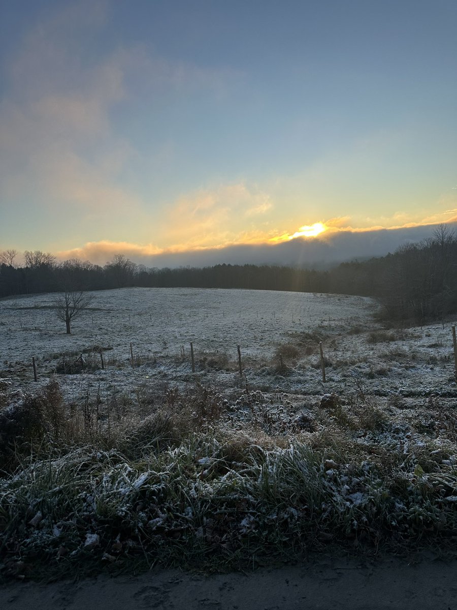 First snow at home this season #skiing #vermont #skivermont