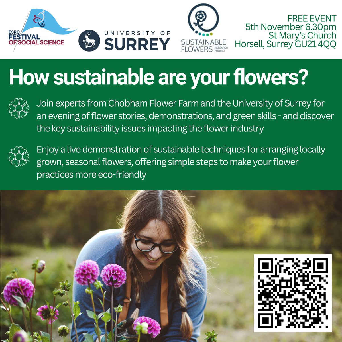 University of Surrey ESRC IAA (@esrcimpact) on Twitter photo Join us for this unique insight into #sustainable #floristry on 5th November as part of this year's <a href="/ESRC/">Economic and Social Research Council</a> Festival of Social Science #esrcfestival <a href="/UniOfSurrey/">University of Surrey</a> 🌻 tickettailor.com/events/univers… Join us for this unique insight into #sustainable #floristry on 5th November as part of this year's <a href="/ESRC/">Economic and Social Research Council</a> Festival of Social Science #esrcfestival <a href="/UniOfSurrey/">University of Surrey</a> 🌻 tickettailor.com/events/univers…