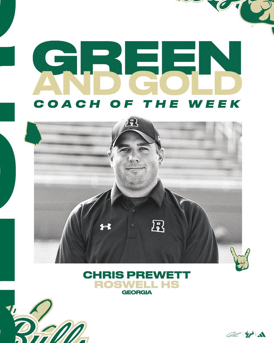 COACH_THOMSON's tweet photo. Big win for @RoswellHornetFB as they beat Gainesville 48-45 Friday‼️

@caprewett has done a great job there and is our State of Georgia Coach of the Week!! 🟢🟡 https://t.co/ju5C65oTrS