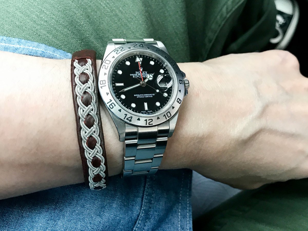 rolexshige's tweet image. 16570のベゼルの放射状ヘアラインが好きだ

#explorer2 #rolex #エクスプローラー2 #エクスプローラー1 #ロレックス #エクツー