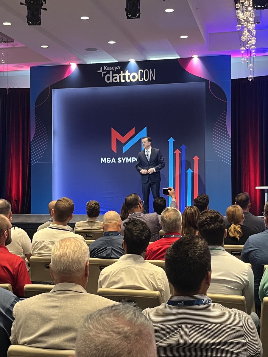 Starting now! The Kaseya DattoCon Pre-Day Event: The M&amp;A Symposium. CEO <a href="/TheFredVoccola/">Fred Voccola, Kaseya CEO</a> takes the stage to provide a deep dive into how to increase your company’s value with critical M&amp;A education.

#DattoCon24 #MSP