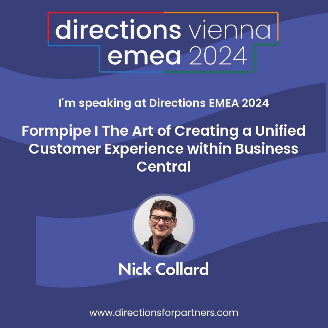 Formpipe's tweet image. Looking to maximise efficiency with document automation?

Join Nick Collard at #DirectionsEMEA2024 for his session, &quot;The Art of Creating a Unified Customer Experience within Business Central.&quot; 

Find out more👉 formpi.pe/9ag

#Formpipe #Cloud #ERP #Dynamics365