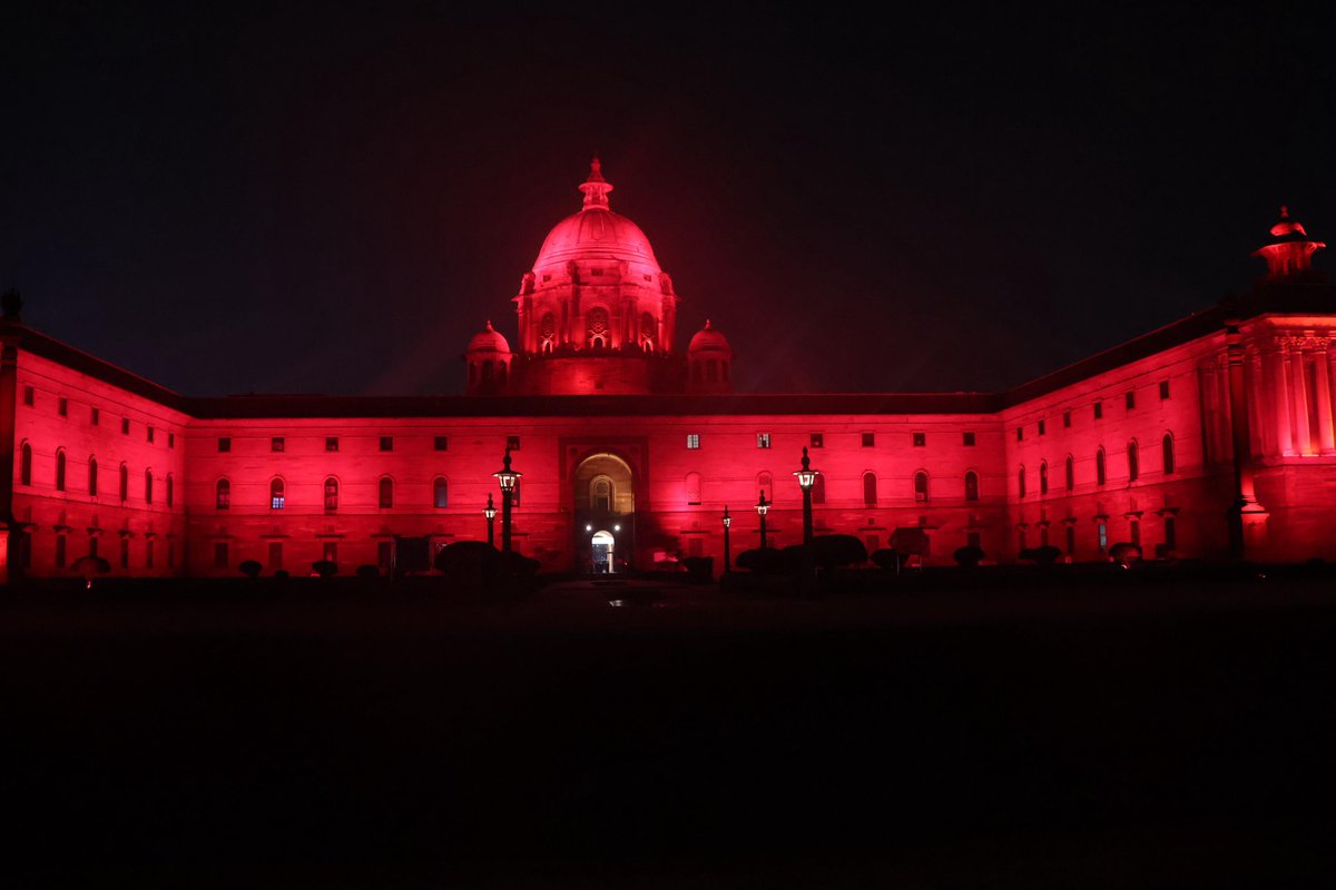 October is celebrated as International Dyslexia Awareness Month. 

To fight stigma &amp; eliminate discrimination, iconic buildings in India, including Rashtrapati Bhawan, North &amp; South Block, the Parliament, &amp; India Gate turned red on Sunday, as part of Act4Dyslexia campaign.