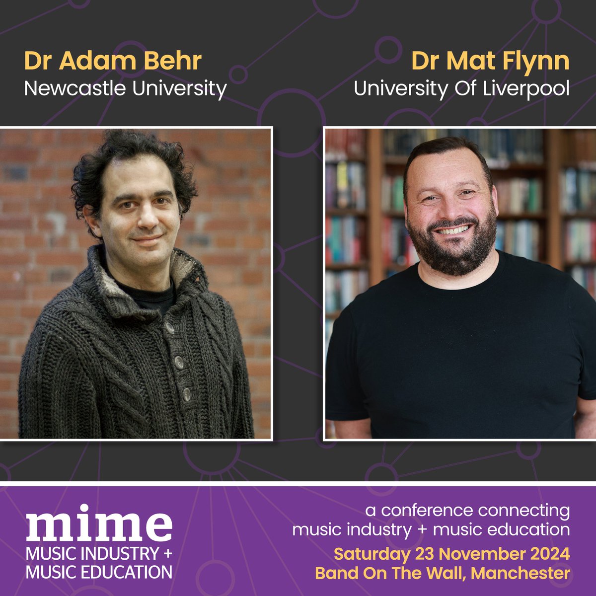 Live Music Research (@livemusicres) on Twitter photo One more LMMP update for you. LMMP - Mat Flynn and <a href="/AdamAdamator/">Adam Green</a> will discuss their work on the LMMP and how that work can support music education music industries at the MIME Conference. Join them in Manchester on 23 Nov - get your tickets: bit.ly/3B90Up0 One more LMMP update for you. LMMP - Mat Flynn and <a href="/AdamAdamator/">Adam Green</a> will discuss their work on the LMMP and how that work can support music education music industries at the MIME Conference. Join them in Manchester on 23 Nov - get your tickets: bit.ly/3B90Up0