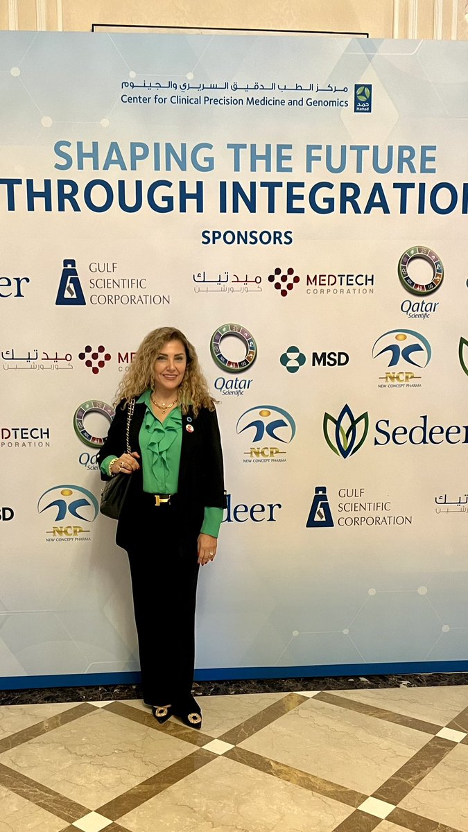 JackieMaalouf's tweet photo. Attending the 3rd HMC #Precision #Medicine #Conference in #Doha #Qatar entitled: “Shaping The Future Through Integration” and the use of AI in medicine and health care,
Hamad Medical Corporation 
@DiaLebOrg  
@peterschwarzart 
#diabetes #NCDs #plwd https://t.co/Dg2Mtee6ge