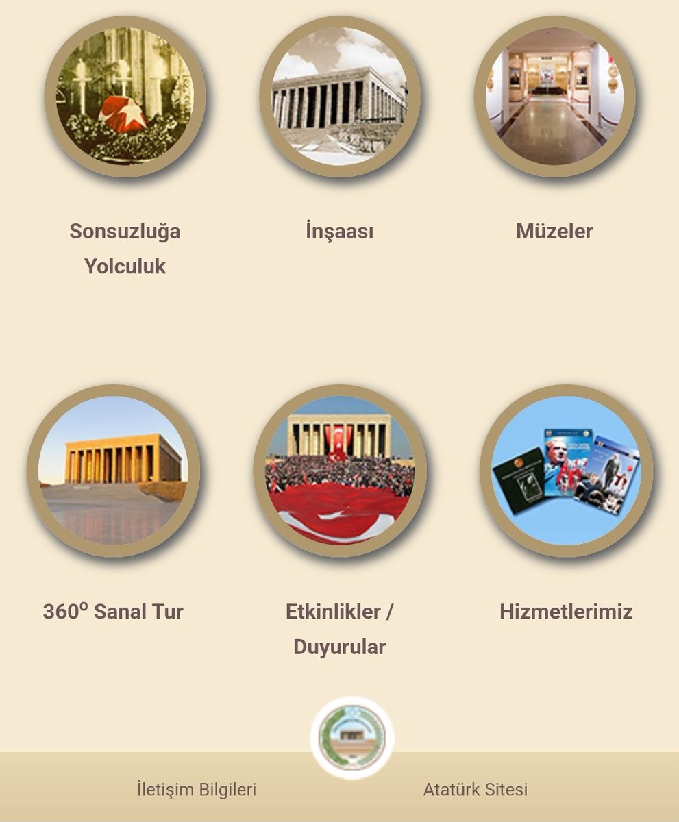 🏛️Anıtkabir'i Sanal Tur ile gezmek ister misiniz?
-İç ve dış mimarisi
-Tarihi
-Atatürk ve Kurtuluş Savaşı Müzesi
-Görseller, Etkinlikler
-Atatürk'ün eşyaları.. Ve daha fazlası
👉 anitkabir.tsk.tr/index_mobil.ht… #29Ekim