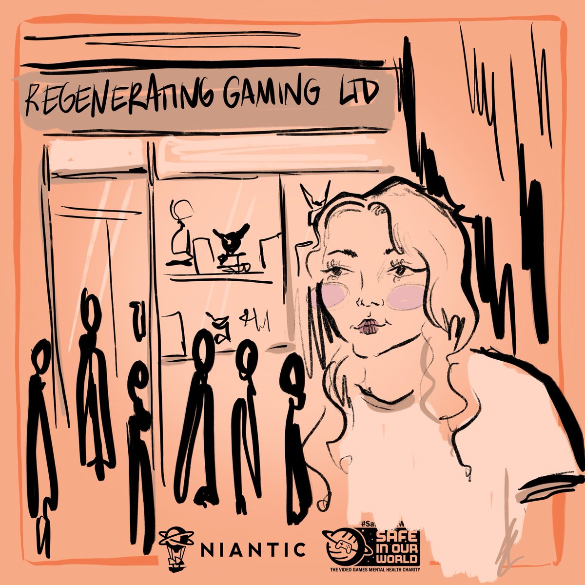 I had the pleasure of being drawn by <a href="/aliusirene/">Irene_HowToWeb3</a> at the <a href="/SafeInOurWorld/">Safe In Our World</a> &amp; <a href="/NianticLabs/">Niantic</a> booth at <a href="/EGX/">EGX</a> and <a href="/MCMComicCon/">MCM Comic Con</a>.

The drawing is based on my Pokémon GO story featured in the Niantic &amp; SioW Positive Play Guide. 🥹💖