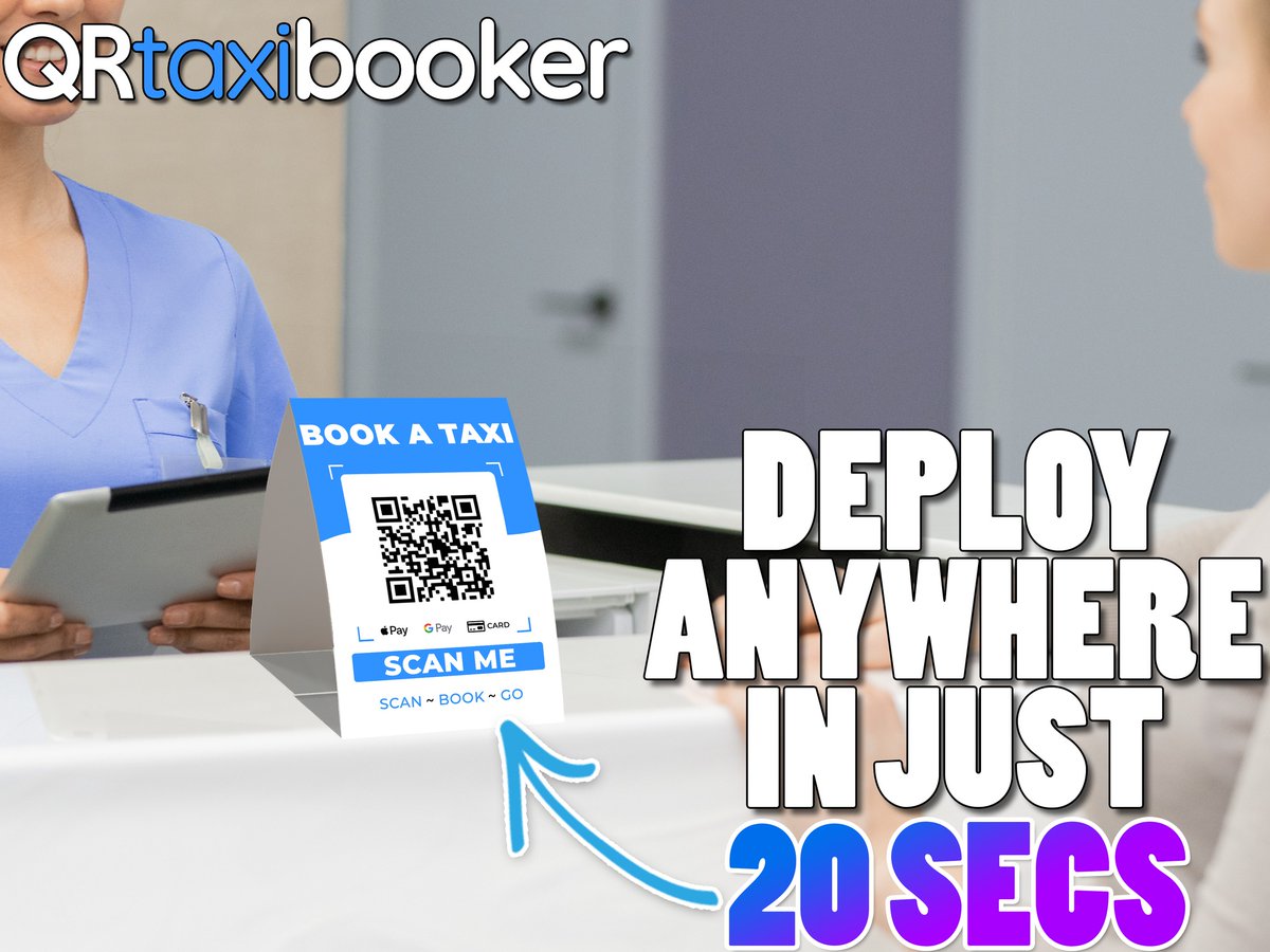 From bars to hotels, embrace automation without the need for costly devices. Experience simplicity, savings, and seamless operations!

taxisolutions.co.uk/taxibooker/
0330 088 1185
-
-
-
#TaxiBooker  #QRmarketing #QRtaxibooker #QRbooking #QRsystem #QRCodeMagic