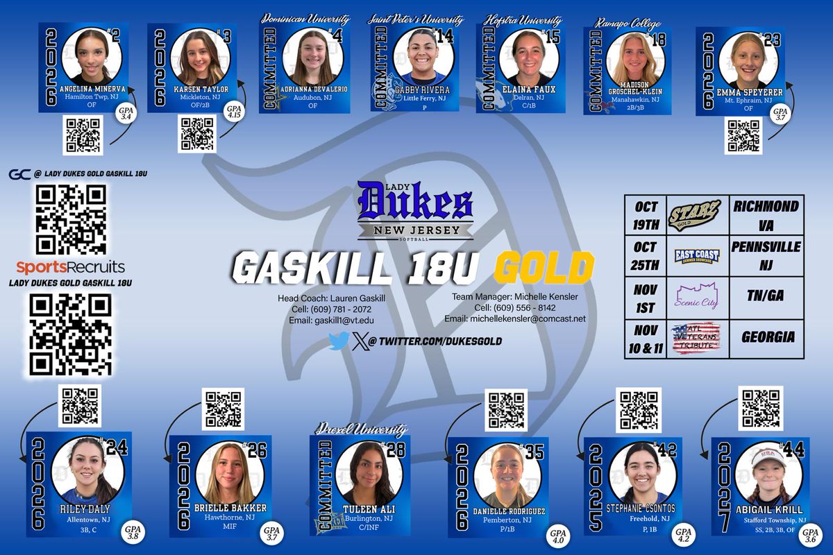🚨🚨SCHEDULE DROP 🚨🚨
After a solid weekend at <a href="/eastcoast_sb/">East Coast Softball</a>, <a href="/DukesGold/">Lady Dukes Gold Gaskill</a> is headed to Scenic City <a href="/ConnectSports_/">Connect Sports</a> 
Come check us out! <a href="/ExtraInningSB/">EXTRA INNING SOFTBALL</a>
<a href="/thealliancefp/">The Alliance Fastpitch</a> <a href="/D1Softball/">D1Softball</a> <a href="/TOP_D1RECRUITS/">Softball Top Preps Retweet</a> <a href="/ALLNJSoftball/">NJ softball</a> <a href="/SBRRetweets/">Softball Recruiting Reposts</a> <a href="/triplecrownspts/">Triple Crown Sports</a> <a href="/LadyDukesLamar/">Lady Dukes Lamar</a>