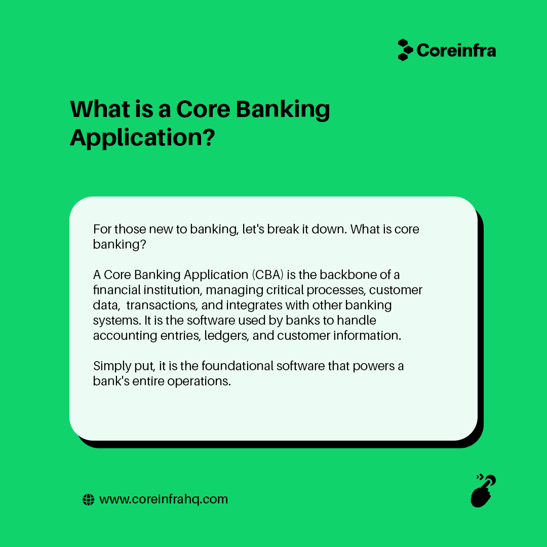 CoreInfraHQ's tweet photo. The term "corebanking" has been buzzing lately in relations to the upgrades Nigerian banks have been making.

We have simplified it for you. 

Got more questions?
#corebanking #coreinfrastructure #coreinfra #solutions #core #bankupgrade #tech #application #business #bank #nigeria https://t.co/IrTFPqtUmz