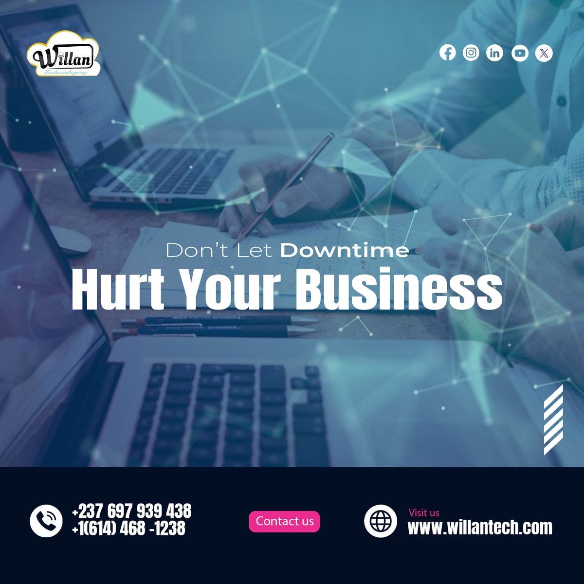 willantech's tweet photo. Every hour of IT downtime can cost your business more than just money—it disrupts your operations and impacts customer satisfaction. ⏳ Willan Tech offers proactive solutions to prevent downtime and keep your business running smoothly. 

https://t.co/Yr7hcxL1wR

#DowntimeCosts https://t.co/M7sg6mo5iK