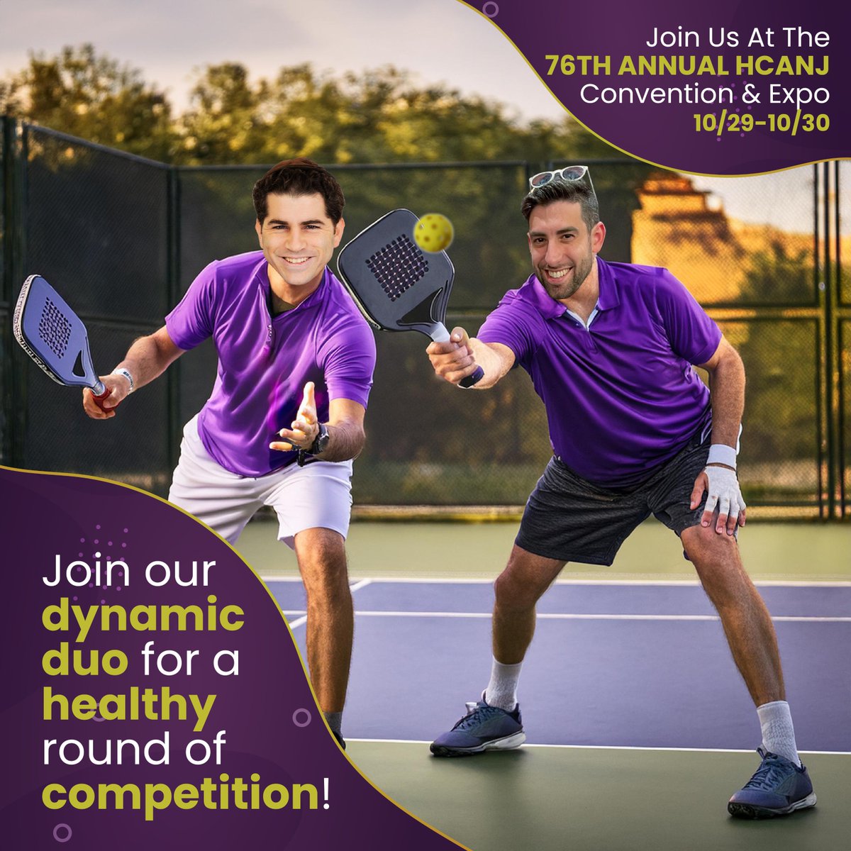 TypoDuctions's tweet photo. Pickleball pros, assemble! Take on our dynamic duo in a friendly match at the TypoDuctions Pickleball Court and Lounge at the 76th Annual HCANJ Convention &amp; Expo, presented by the Healthcare Association of New Jersey!  🎾 #HCANJ #TypoDuctions #HCANJExpo24 https://t.co/pR2aKyygEa